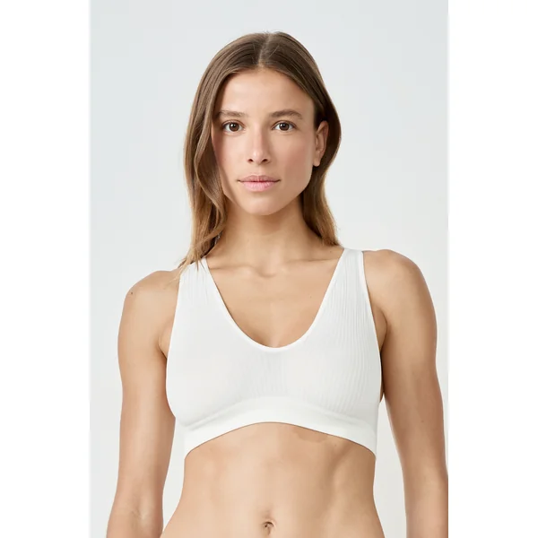 Soutien-gorge brassière côtelée