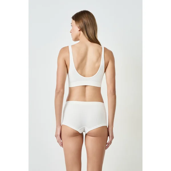 Soutien-gorge brassière côtelée