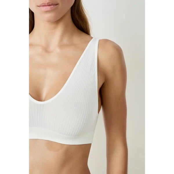 Soutien-gorge brassière côtelée