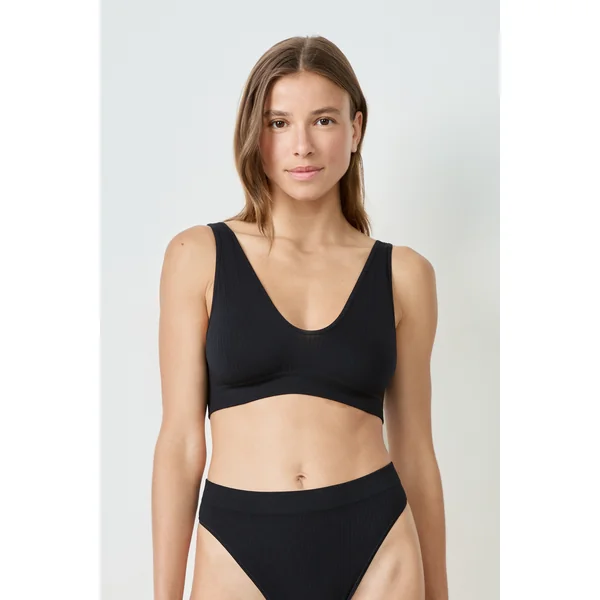Soutien-gorge brassière côtelée