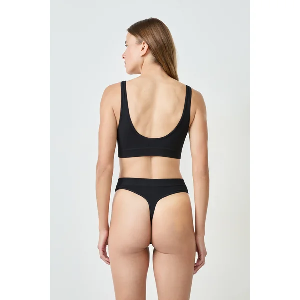 Soutien-gorge brassière côtelée