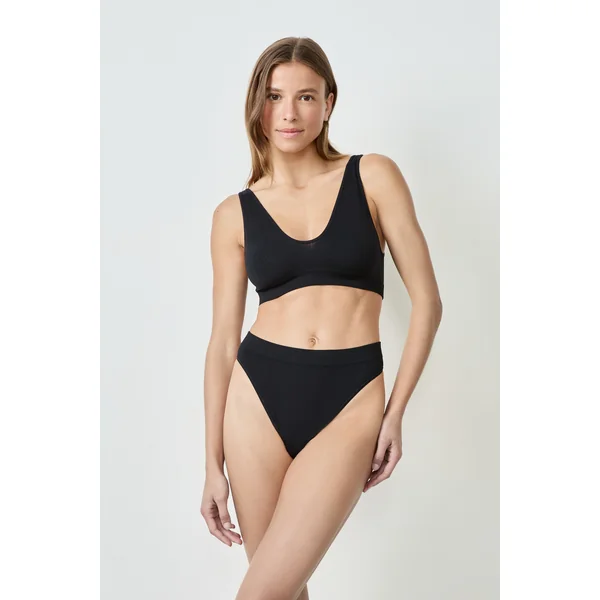 Soutien-gorge brassière côtelée