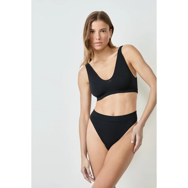 Soutien-gorge brassière côtelée