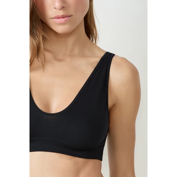 Soutien-gorge brassière côtelée