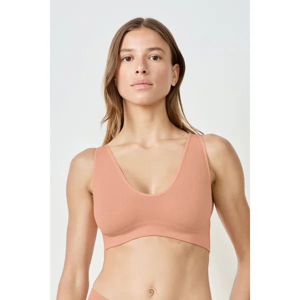 Soutien-gorge brassière côtelée