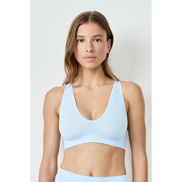 Soutien-gorge brassière côtelée