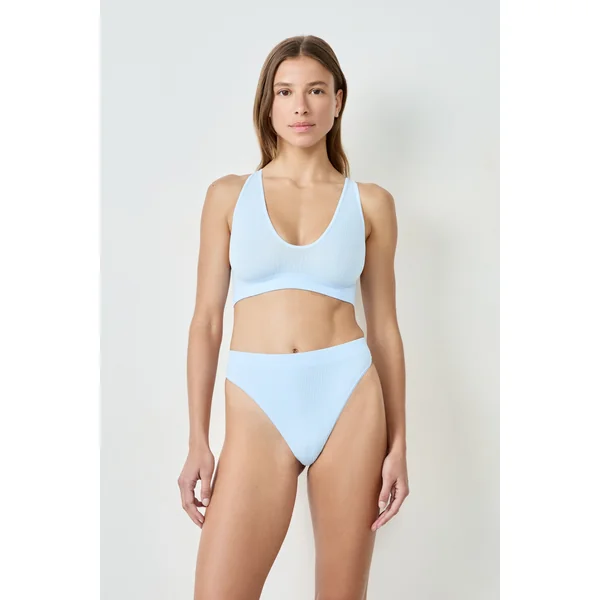 Soutien-gorge brassière côtelée