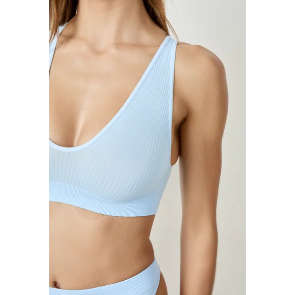Soutien-gorge brassière côtelée