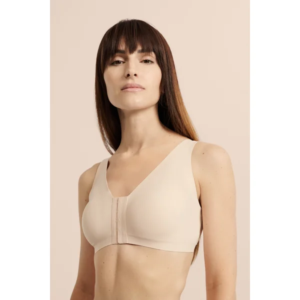 Soutien-gorge brassière sans armatures post-mastectomie avec ouverture devant