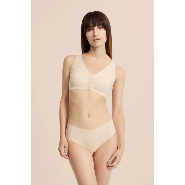 Soutien-gorge brassière sans armatures post-mastectomie avec ouverture devant
