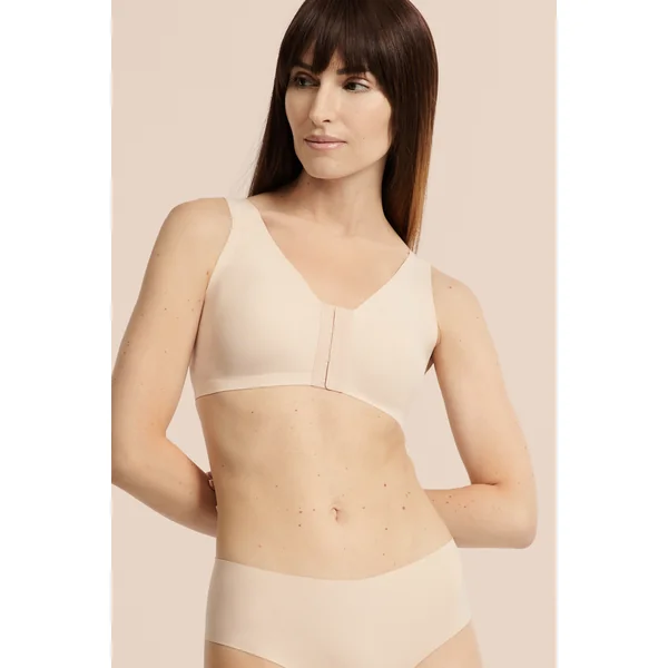 Soutien-gorge brassière sans armatures post-mastectomie avec ouverture devant