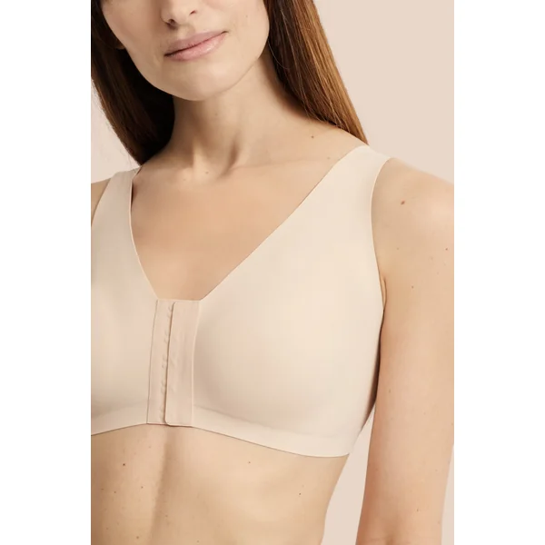 Soutien-gorge brassière sans armatures post-mastectomie avec ouverture devant