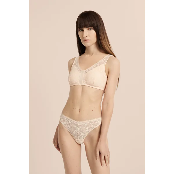 Soutien-gorge brassière sans armatures post-mastectomie avec ouverture devant