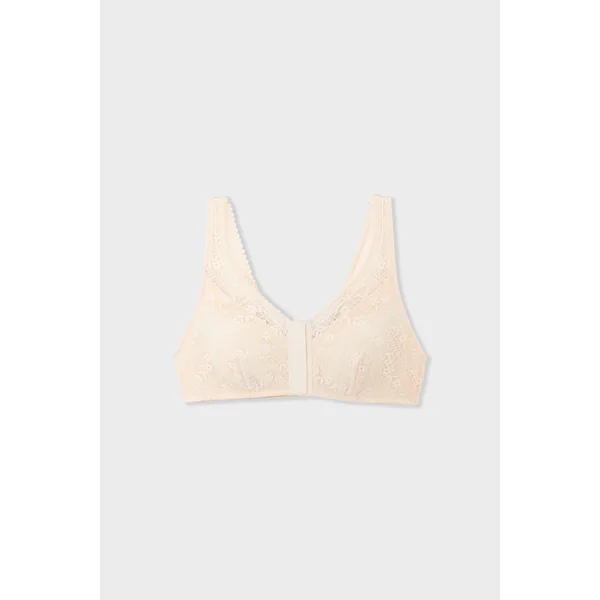 Soutien-gorge brassière sans armatures post-mastectomie avec ouverture devant