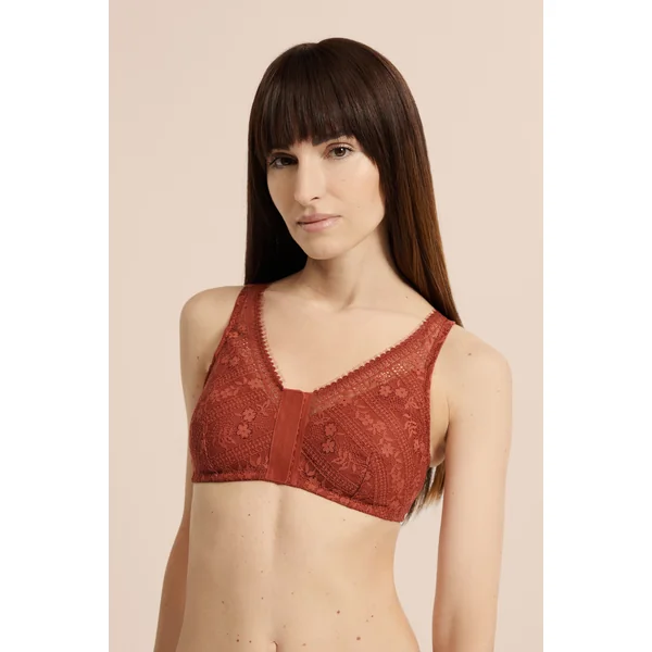 Soutien-gorge brassière sans armatures post-mastectomie avec ouverture devant