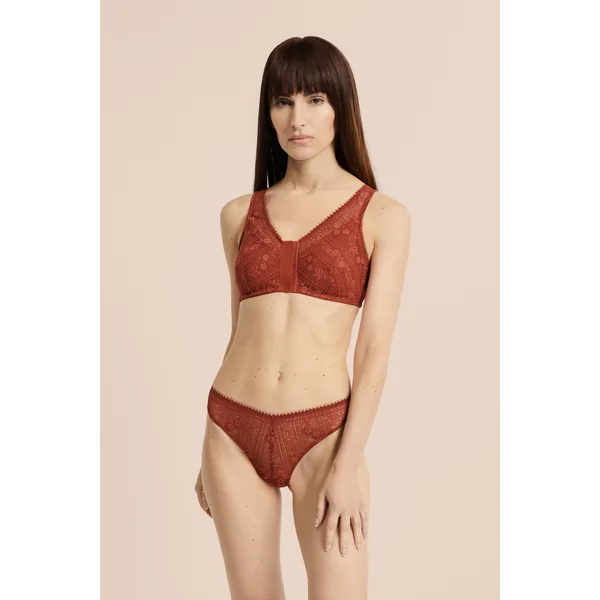 Soutien-gorge brassière sans armatures post-mastectomie avec ouverture devant