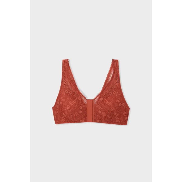 Soutien-gorge brassière sans armatures post-mastectomie avec ouverture devant