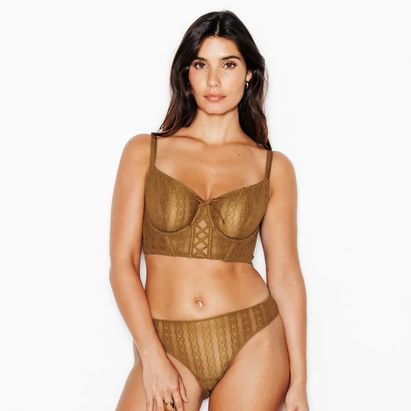 SOUTIEN-GORGE BUSTIER CORBEILLE OCRE