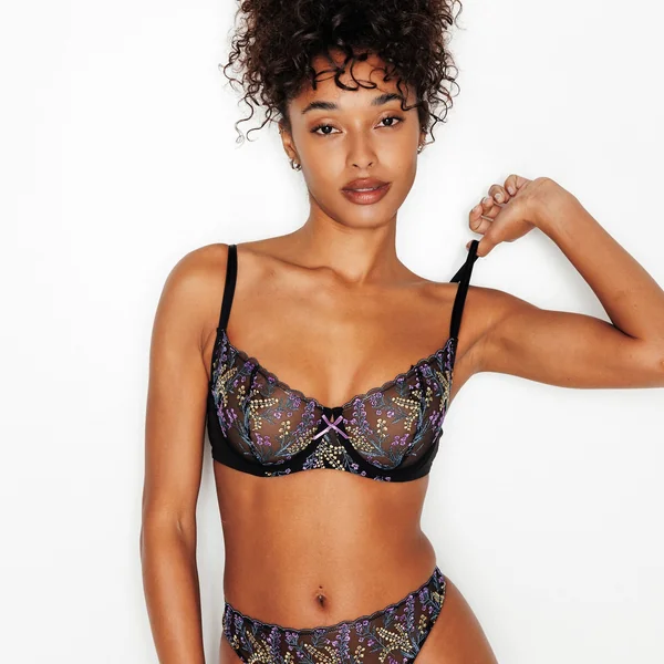SOUTIEN-GORGE CORBEILLE MULTICO NOIR