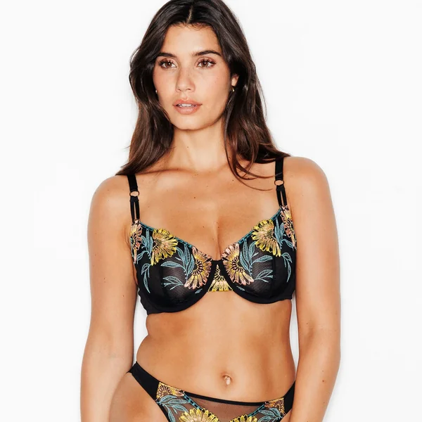 SOUTIEN-GORGE CORBEILLE MULTICO NOIR
