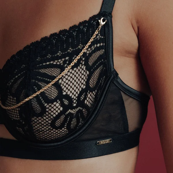SOUTIEN-GORGE CORBEILLE NOIR