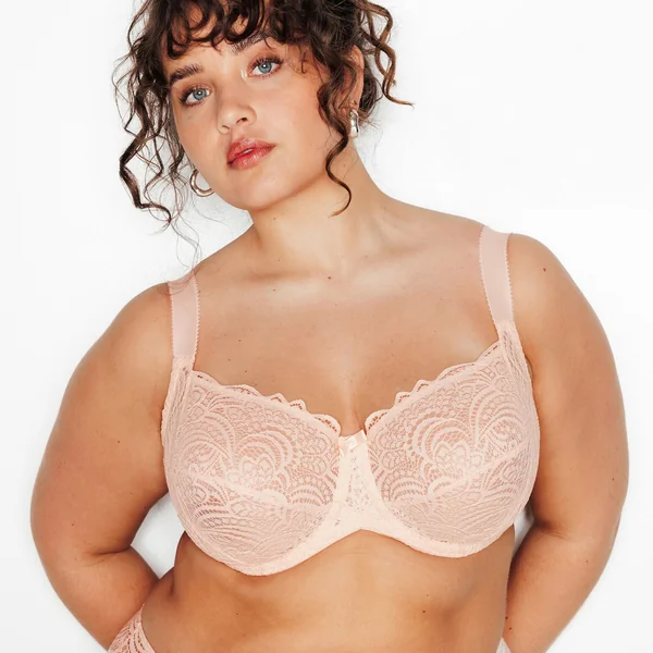 SOUTIEN-GORGE EMBOITANT DENTELLE POUDRE