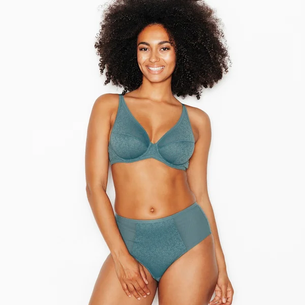 SOUTIEN-GORGE EMBOITANT FOULARD PETROLE