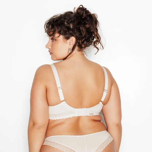 SOUTIEN-GORGE EMBOITANT GRANDE TAILLE MICROF ECRU