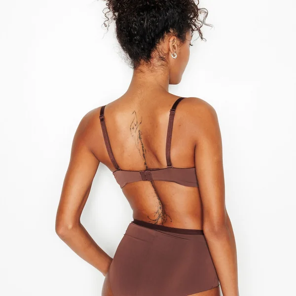 SOUTIEN-GORGE EMBOITANT MICROFIBRE MARRON