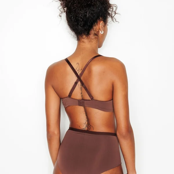 SOUTIEN-GORGE EMBOITANT MICROFIBRE MARRON