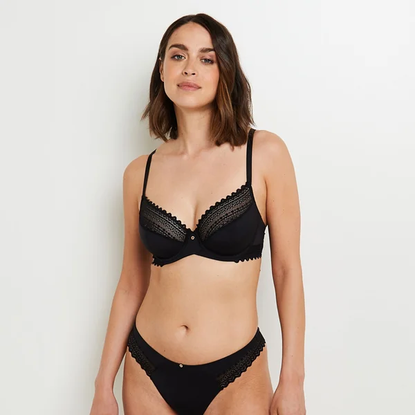 SOUTIEN-GORGE EMBOITANT MICROFIBRE NOIR