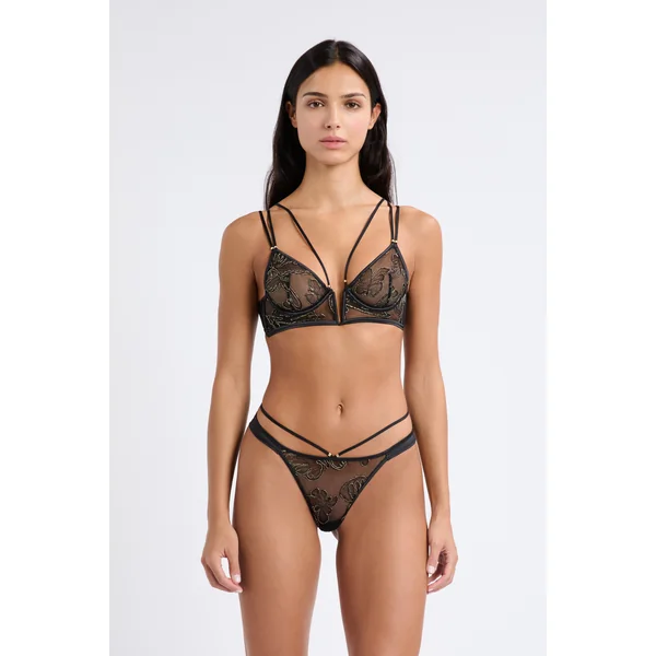 Soutien-gorge en dentelle rebrodée