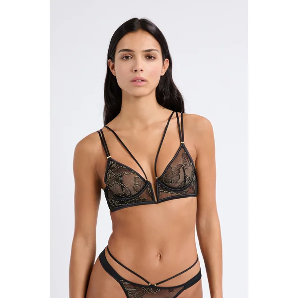 Soutien-gorge en dentelle rebrodée
