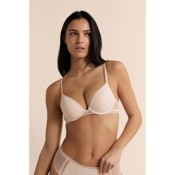 Soutien-gorge N.2 - Le push-up plongeant avec détails en dentelle