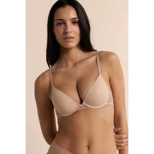 Soutien-gorge N.2 - Le push-up plongeant avec détails en dentelle