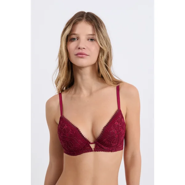 Soutien-gorge N.2 - Le push-up plongeant en dentelle irisée