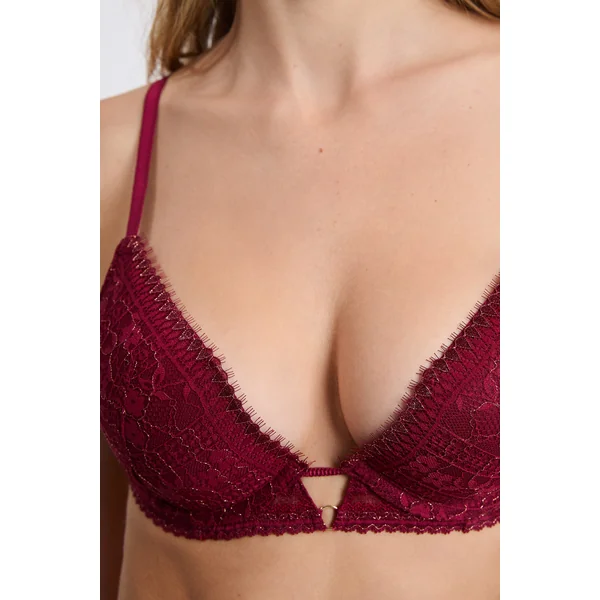 Soutien-gorge N.2 - Le push-up plongeant en dentelle irisée
