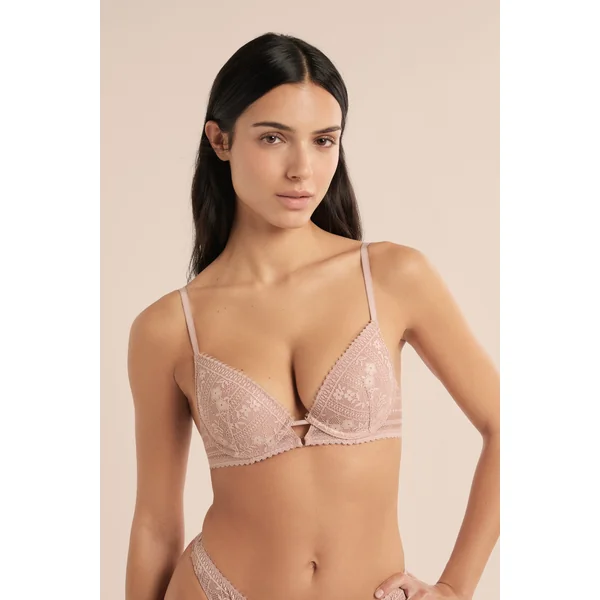 Soutien-gorge N.2 - Le push-up plongeant en dentelle irisée