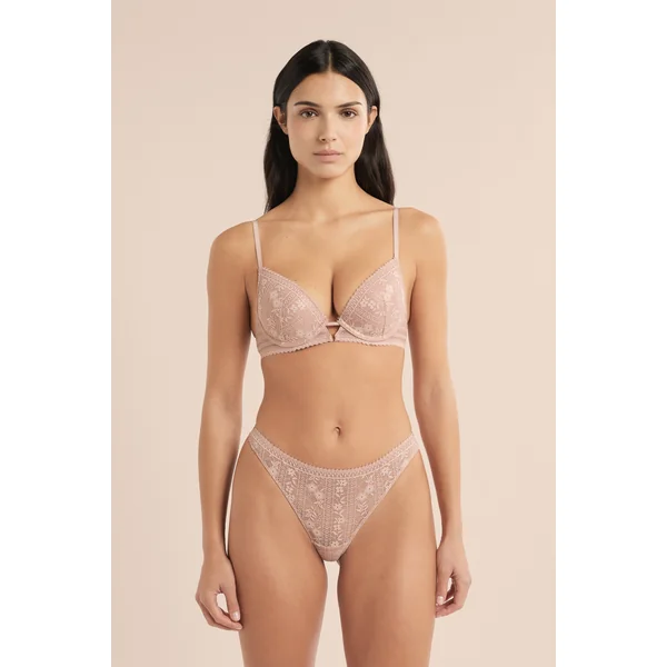 Soutien-gorge N.2 - Le push-up plongeant en dentelle irisée