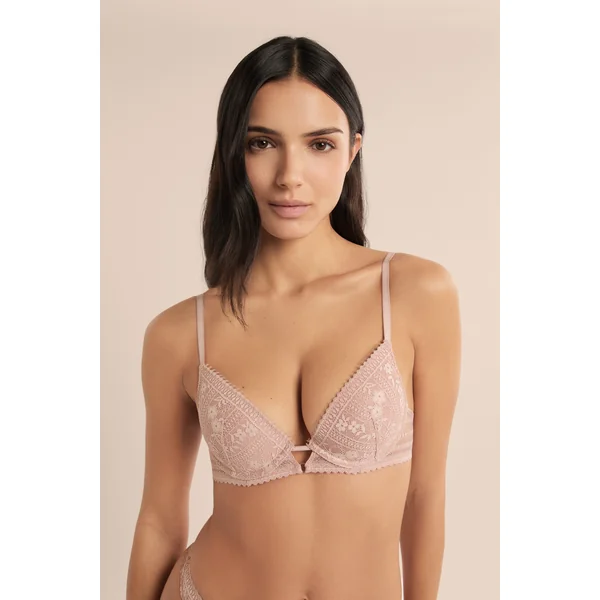 Soutien-gorge N.2 - Le push-up plongeant en dentelle irisée