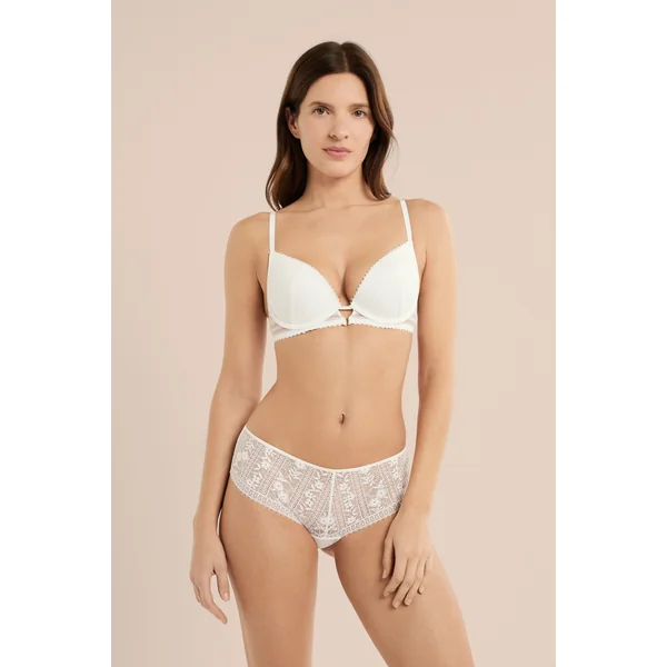 Soutien-gorge N.2 - Le push-up plongeant en dentelle sans teinture