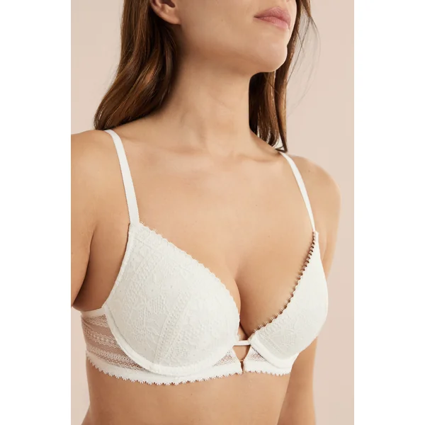 Soutien-gorge N.2 - Le push-up plongeant en dentelle sans teinture