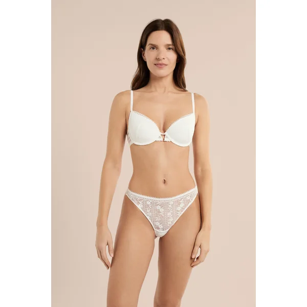 Soutien-gorge N.4 - Le coques fines en dentelle sans teinture