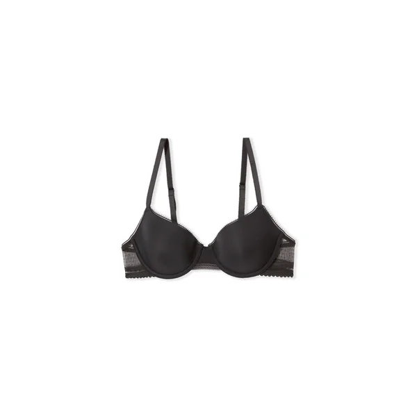 Soutien-gorge N.4 - Le coques fines en microfibre avec détails en dentelle
