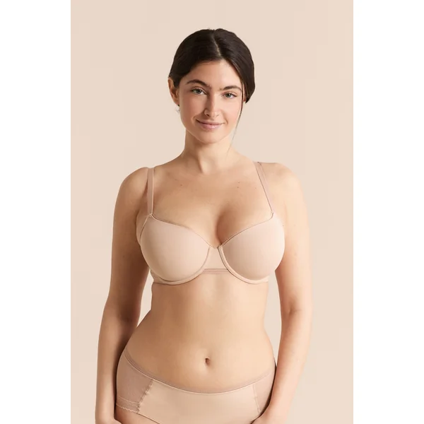 Soutien-gorge N.4 - Le coques fines en microfibre avec détails en dentelle
