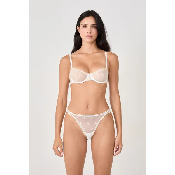 Soutien-gorge N.9 - Balconnet avec broderie citron
