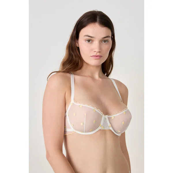 Soutien-gorge N.9 - Balconnet avec broderie citron