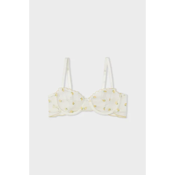 Soutien-gorge N.9 - Balconnet avec broderie citron