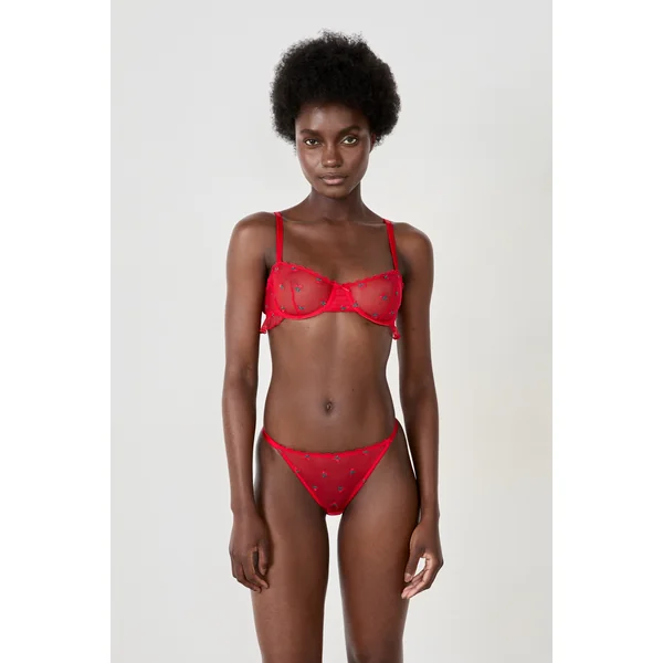 Soutien-gorge N.9 - Balconnet avec broderie fraise