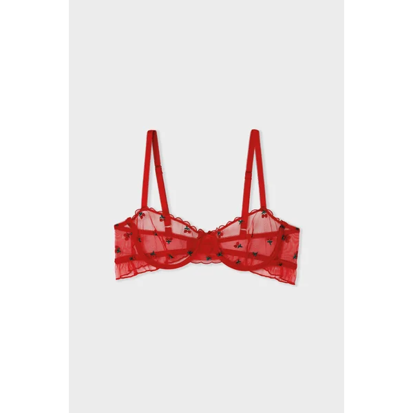 Soutien-gorge N.9 - Balconnet avec broderie fraise